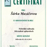 Certifikát Šárka